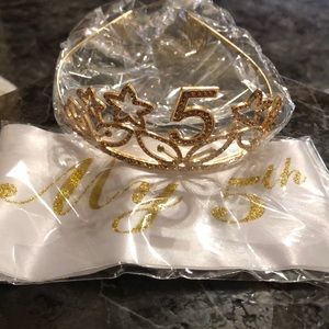 Birthday crown and sash 5th